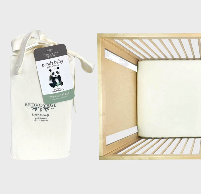 Panda Baby 100% viscose from Bamboo Fitted Crib Sheet
