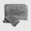 charcoal melange bamboo gray bath sheet and 2 hand towels rolled 