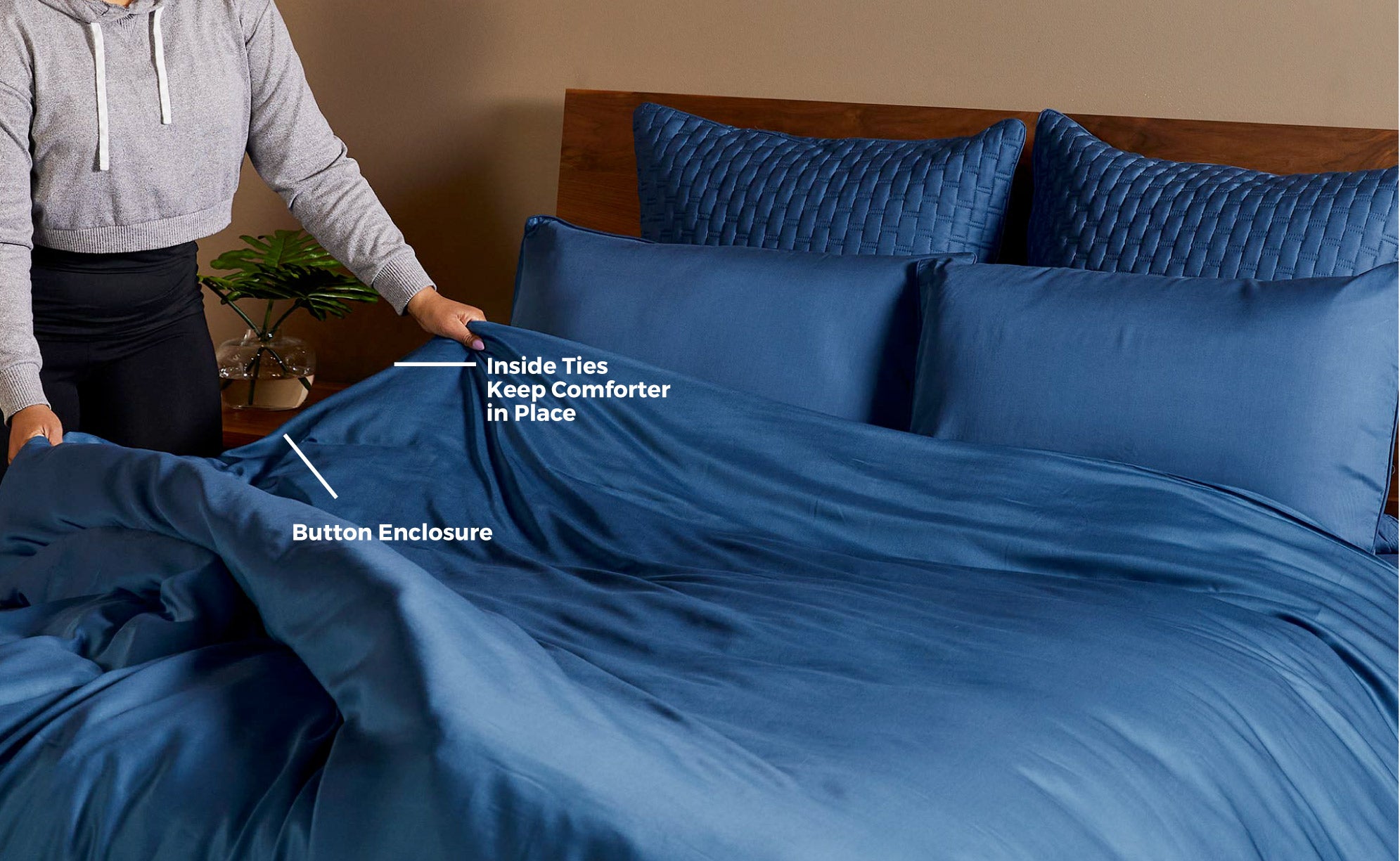 idigo blue BedVoyage Bamboo Duvet Cover