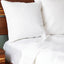 white bamboo quilted pillow shams on bed