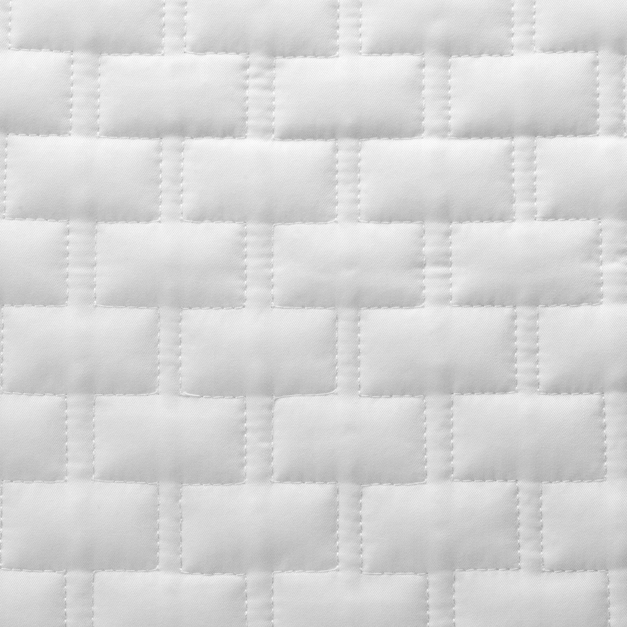 white bamboo euro quilted fabric swatch brick quilting  