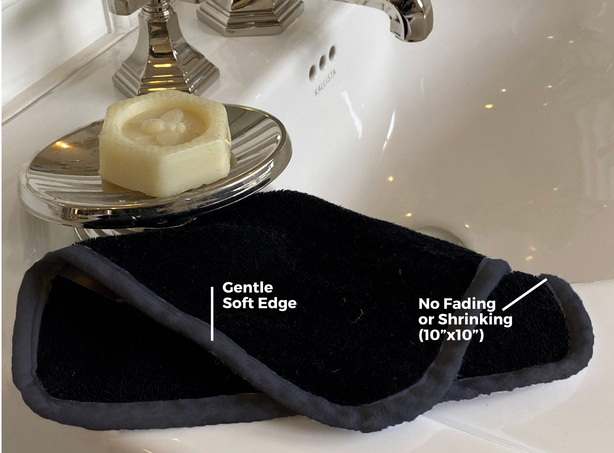 black bamboo BedVoyage Bamboo Washcloths