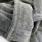 cuff sleeve of charcoal bamboo bath robe