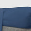 indigo blue fitted sheet on a mattress