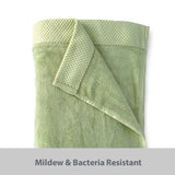 sage green bamboo bath towel folded