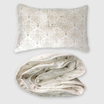 white and tan damask duvet cover with pillow shams set