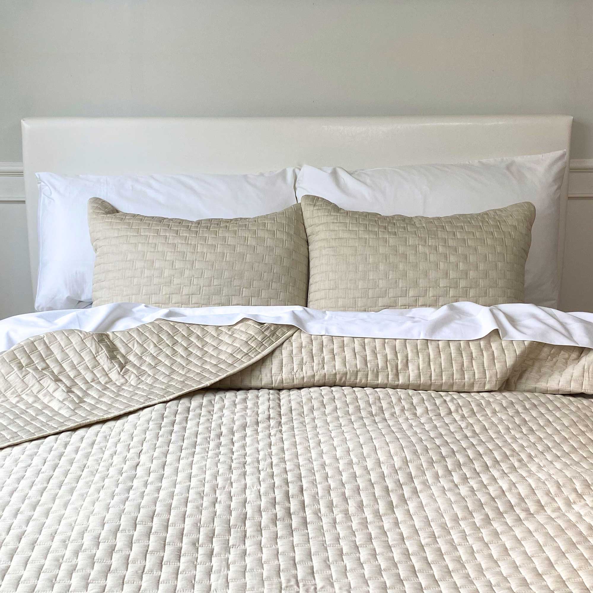 Melange Bamboo Cotton Quilted Coverlet