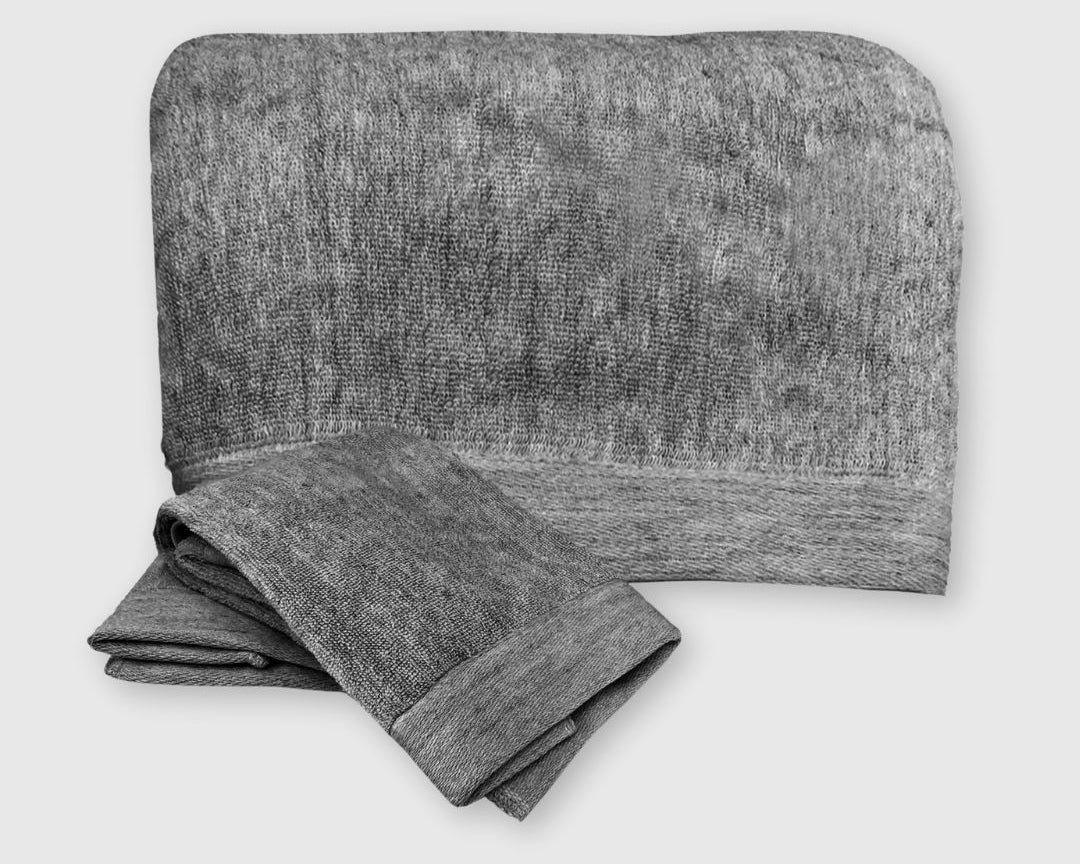 BedVoyage 2-Piece Charcoal Viscose From Bamboo Quick Dry Hand