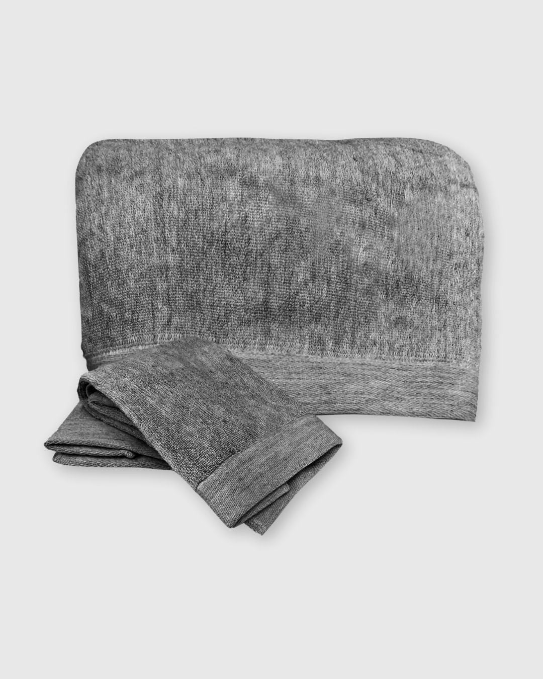 BedVoyage Melange viscose from Bamboo Cotton Bath Sheet Set 3pc - Charcoal