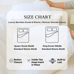 size chart for bedvoyage duvet cover sets