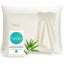 Bamboo pillowcase set with a label on a white background