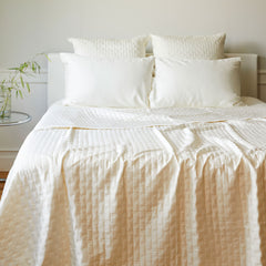 Bamboo Quilted Coverlet - Ivory