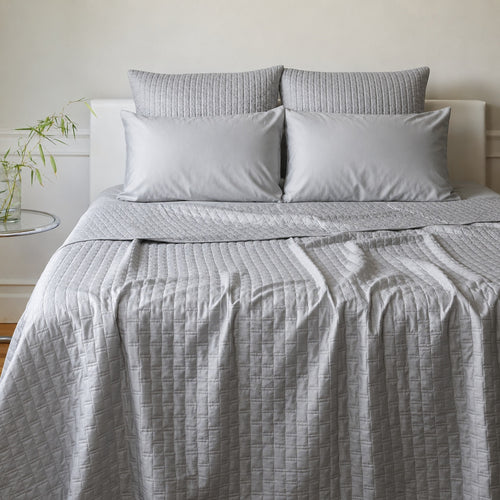 Bamboo Quilted Coverlet - 100% Viscose from Bamboo - Stone