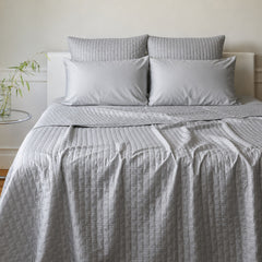 Bamboo Quilted Coverlet - 100% Viscose from Bamboo - Stone