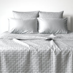 Bamboo Quilted Coverlet- Stone