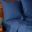 indigo blue euro in brick pattern with quilted bamboo 