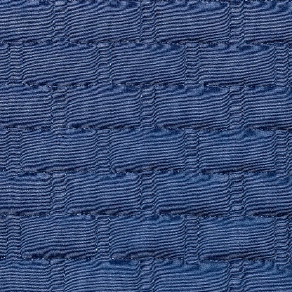 dark blue indigo quilted coverlet and euro fabric swatch with brick quilting