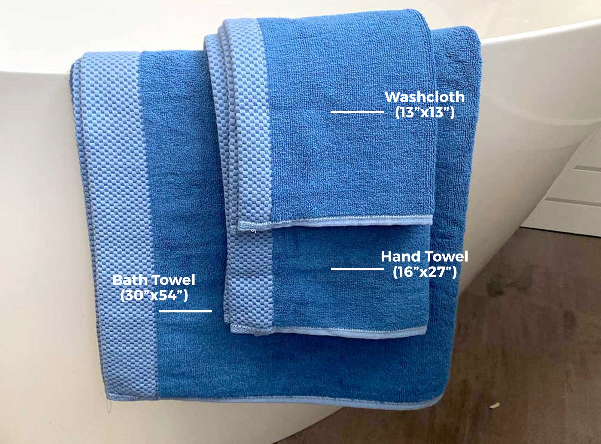 Bedvoyage eco-melange Rayon Bamboo Cotton Towels, 1 Bath Sheet, 2