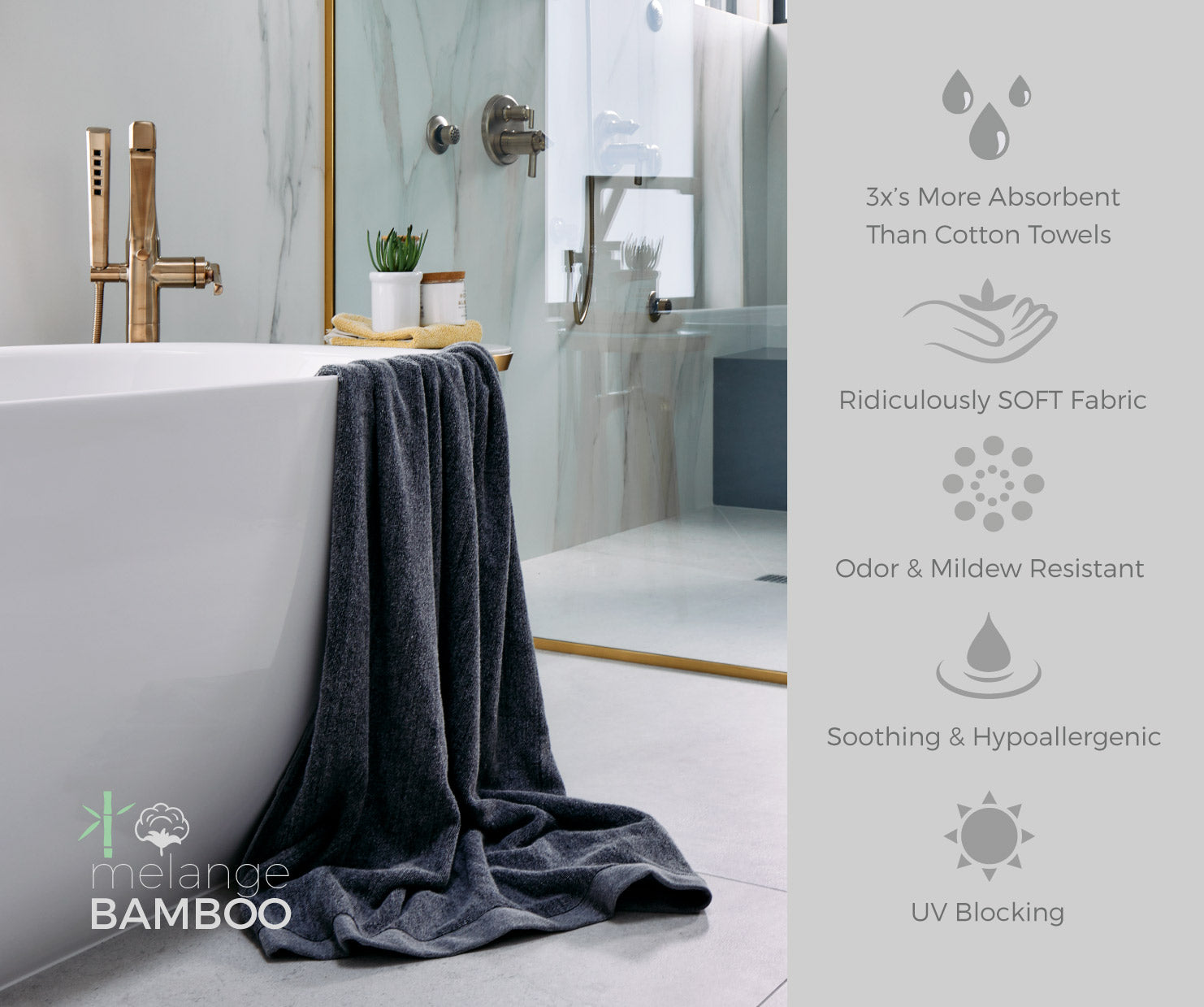 Bamboo eco melange online towels