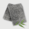 dark gray charcoal melange bamboo hand towel set with bamboo stalk 