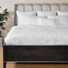 damask bamboo duvet cover on pretty bed