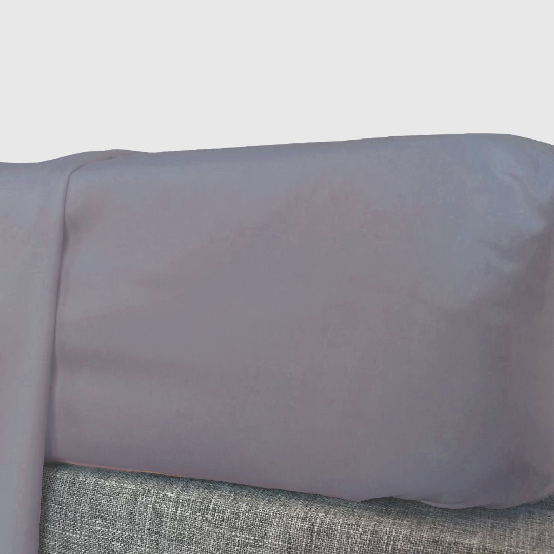 platinum gray fitted sheet on a mattress