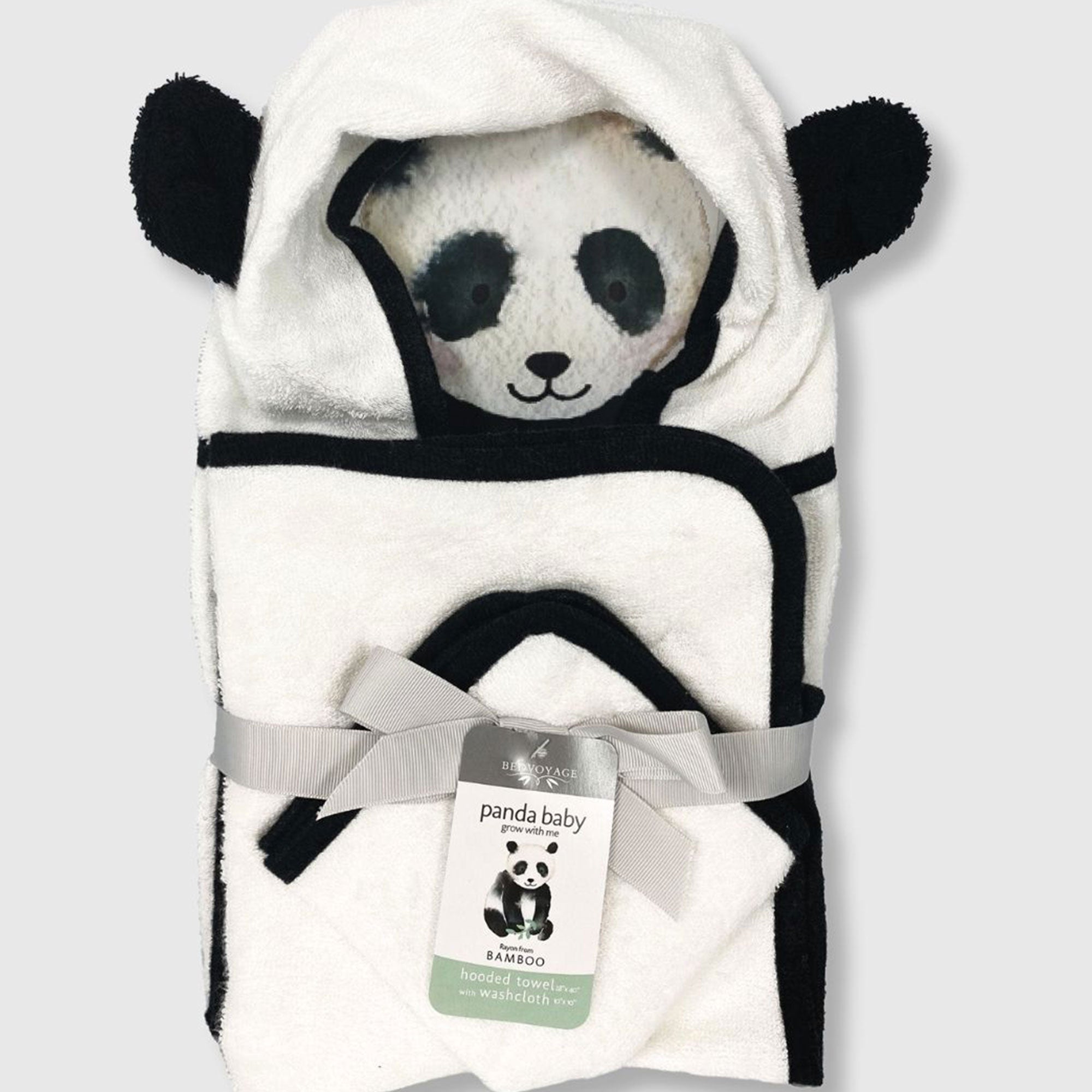 Panda Baby viscose from Bamboo Hooded Bath Towel Set 2pc Set