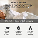 woman sleeping in white sheets with benefits of the bamboo cotton bedding 