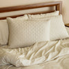 BedVoyage Melange viscose from Bamboo Cotton Quilted Standard Shams 2 pack - Sand