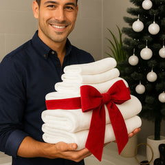 Bamboo 8 Piece Towel Sets - White