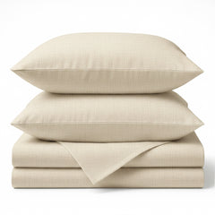 Bamboo Cotton Bed Sheets - Sand