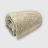 rolled sand beige melange bamboo bath sheet