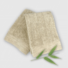 sand beige melange bamboo hand towel set with bamboo stalk 