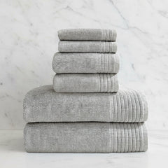 Bamboo 6 Piece Spa Towel Set – Stone