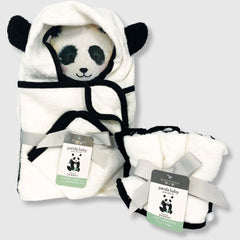 Panda Baby Bath Essentials 8pc Baby Gift Set - White/Black - Final Sale/No Returns